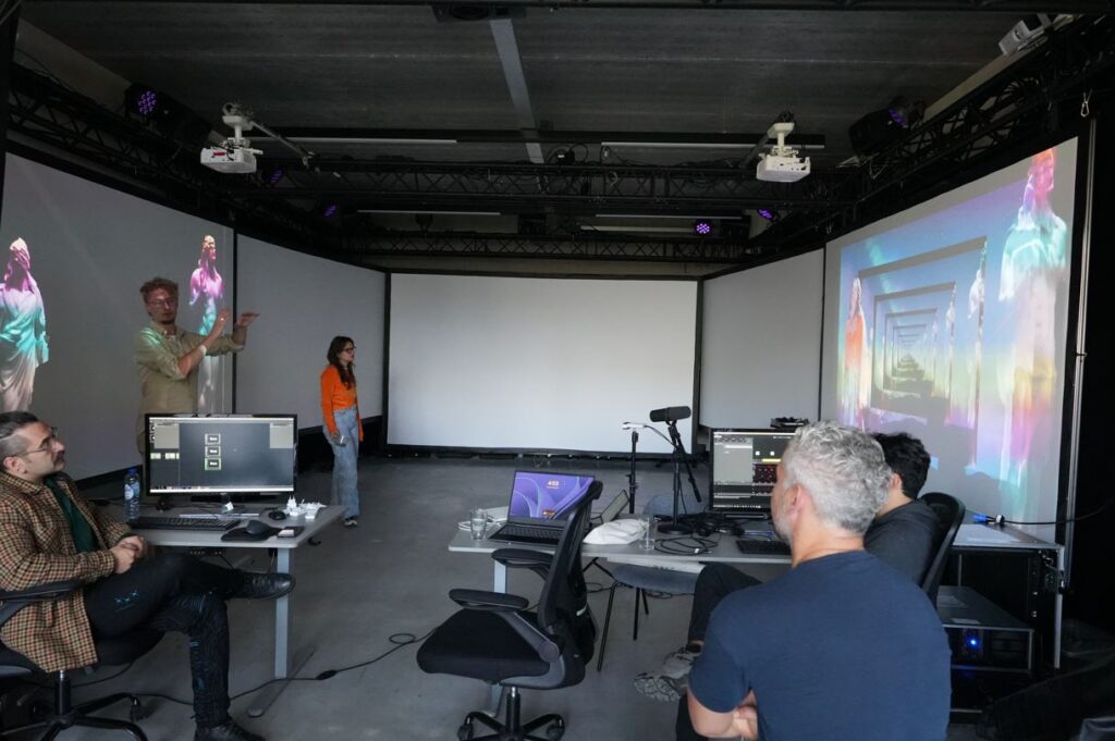 in:space workshop — live demonstration of the AI theatre-making system